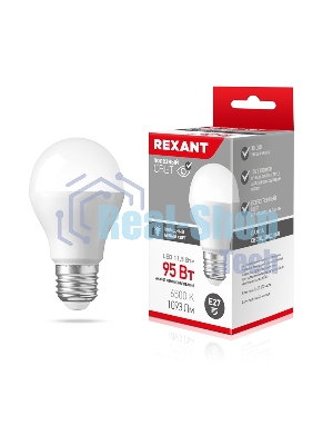 Лампа светодиодная Rexant груша A60 11,5 Вт E27 1093 лм 6500 K холодный свет