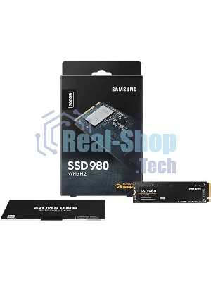 Накопитель SSD Samsung 980 MZ-V8V500BW, 500Gb, PCIe 3.0 x4, M.2 2280, NVMe, R/W 3100/2600