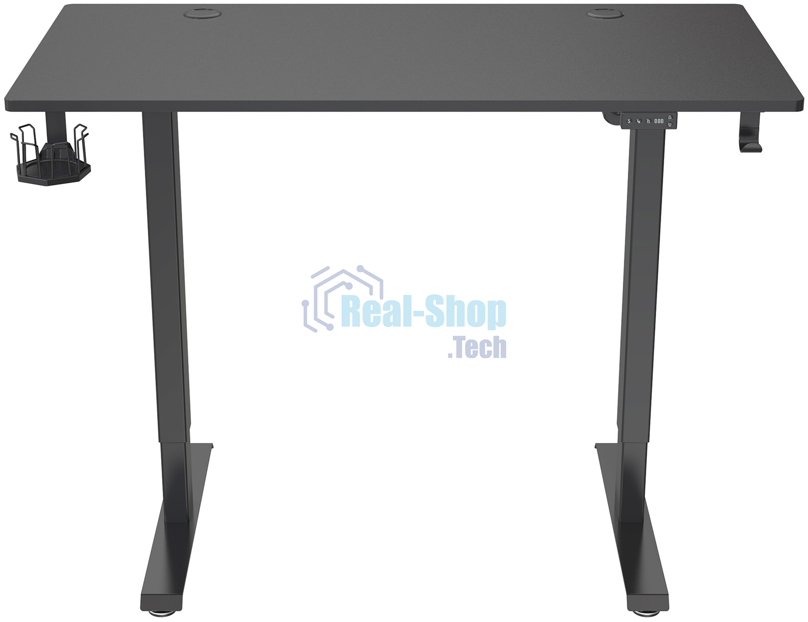 Стол игровой Cactus CS-ED-BBK столешница МДФ черный, каркас черный