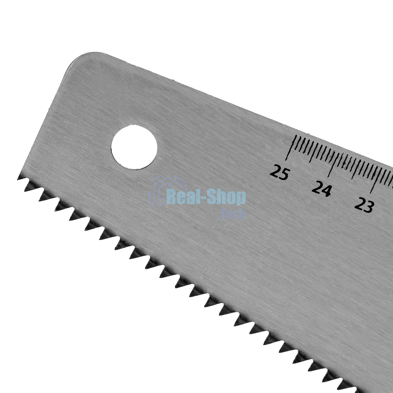 Ножовка по дереву Sparta 450 мм, 7-8 ТРI, каленый зуб, линейка, деревянная рукоятка