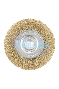 Щетка Matrix для УШМ, 100 мм, М14, плоская, латунированная витая проволока