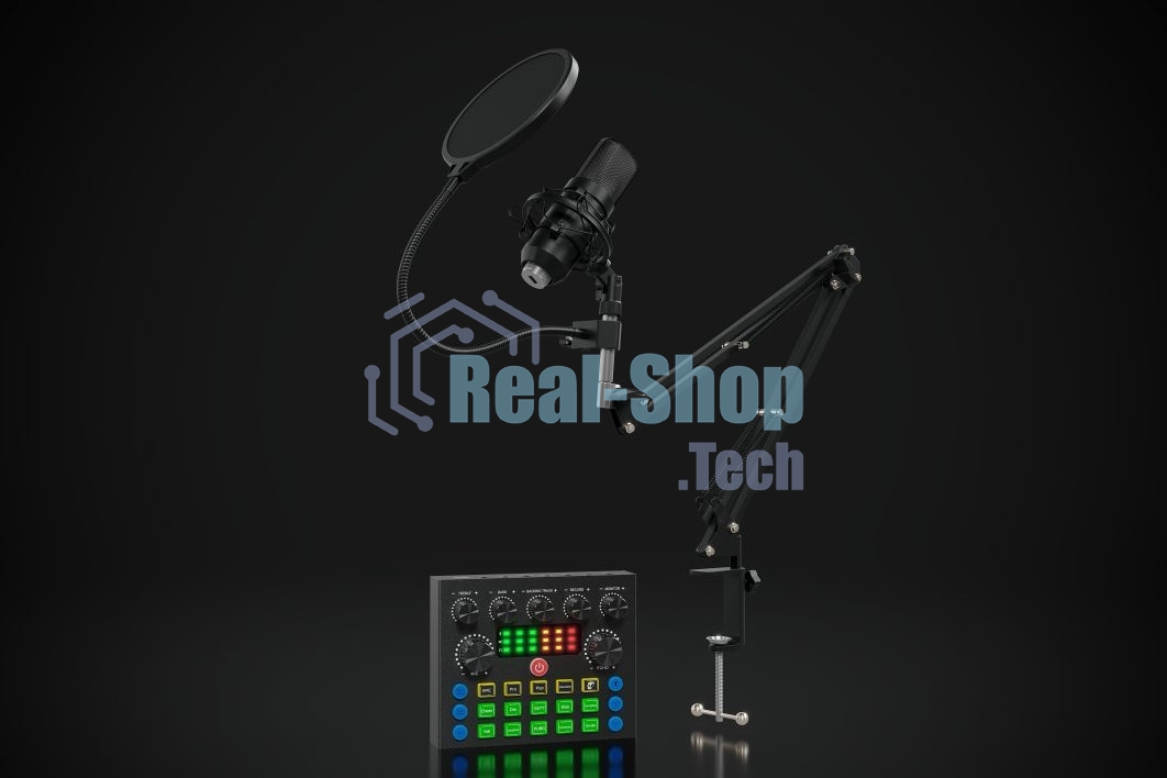 Микрофон проводной Оклик SM-600G 2.5м черный