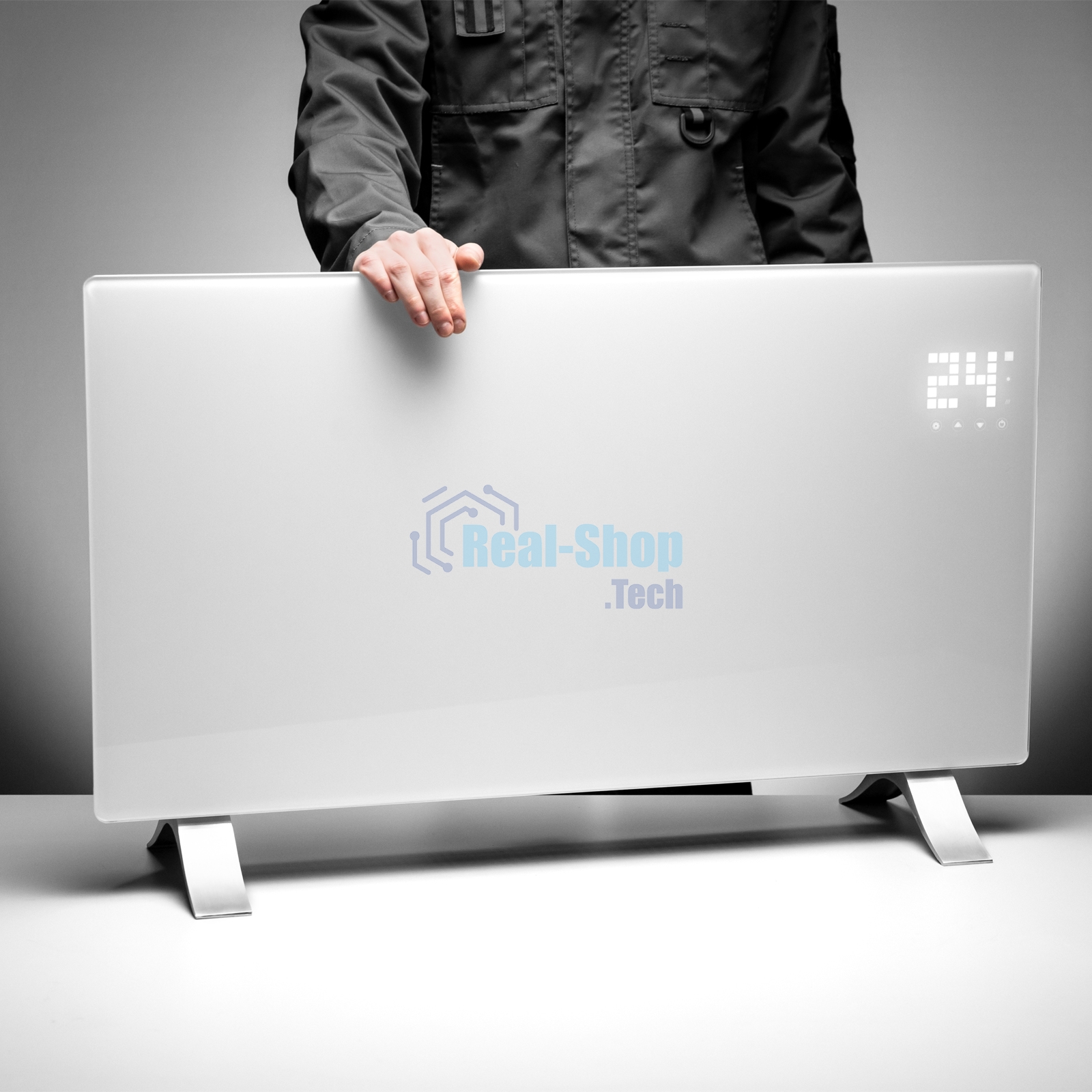 Конвектор Denzel OptiPrime-2000 белый, 2000 Вт, 25 м2, термостат, дисплей, WiFi