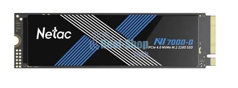 Накопитель SSD Netac NV7000-Q, 4Tb, M.2 2280, PCIe 4.0 x4, NVMe, R/W 7100/6200, с радиатором