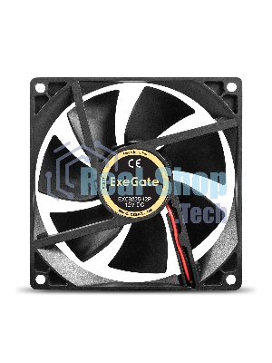 Вентилятор 12В DC ExeGate EX09225H2P (92x92x25 мм, Hydraulic bearing (гидродинамический), 2pin, 2100RPM, 25dBA)