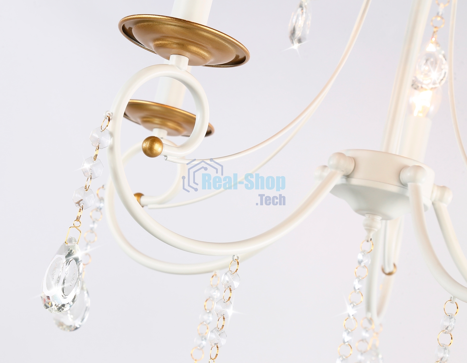 Светильник Ambrella light TR4916/5 WH/GD белый/золото E14/5 max 40W D550*860