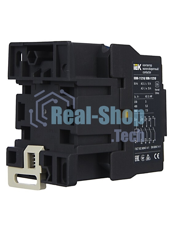 Контактор IEK KKM11-012-230-10 КМИ-11210 12А 230В/АС3 1НО