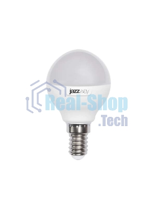Лампа светодиодная JazzWay PLED-SP-G45 7Вт шар 5000К холод. белый E14 540лм 230В