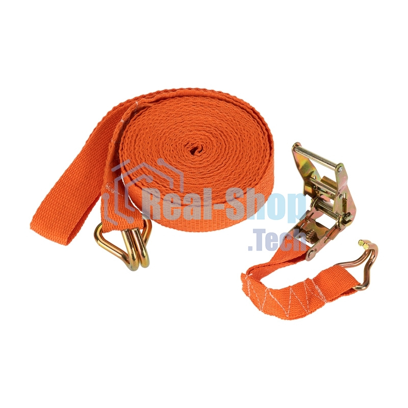 Стяжка для груза Rexant багажная с крюками, с храповым механизмом, 5х0.038 м