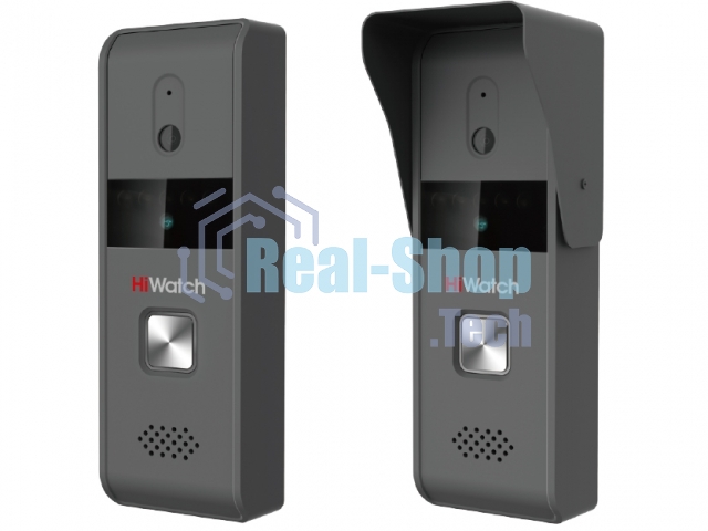 Комплект аналогового видеодомофона HiWatch DS-D100K Антивандальная вызывная панель с камерой разрешением 720 х 576 и ИК-подсветкой до 2м + 7