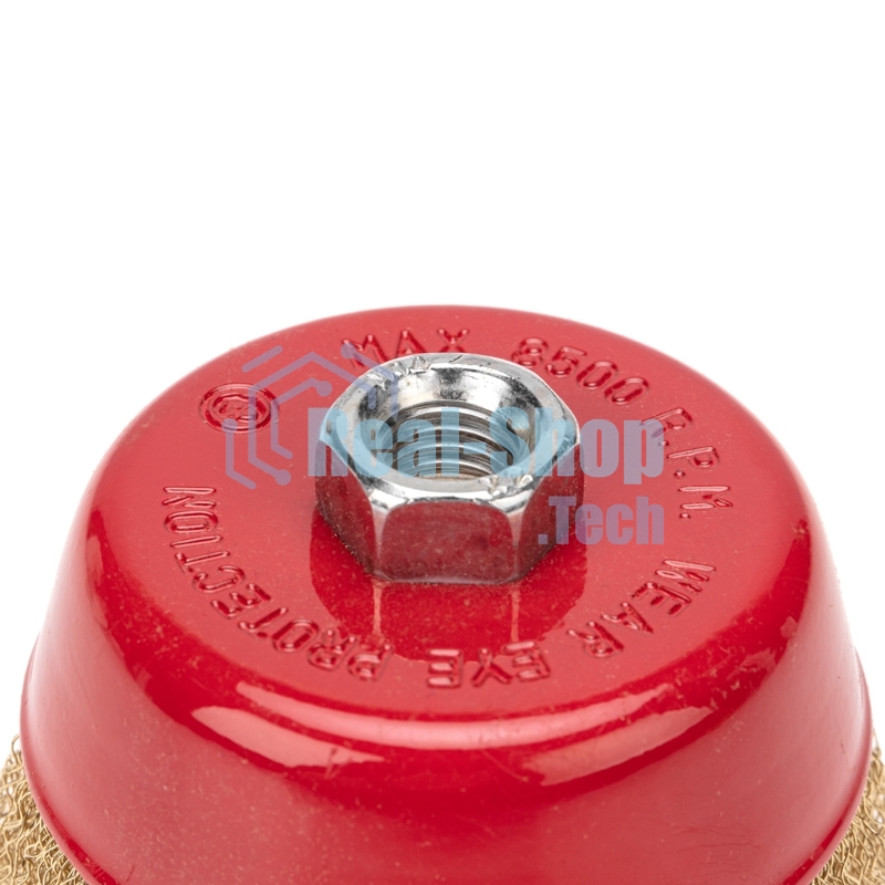 Щетка чашечная для УШМ Kranz латунированная проволока 100 мм М14