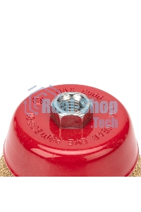 Щетка чашечная для УШМ Kranz латунированная проволока 100 мм М14