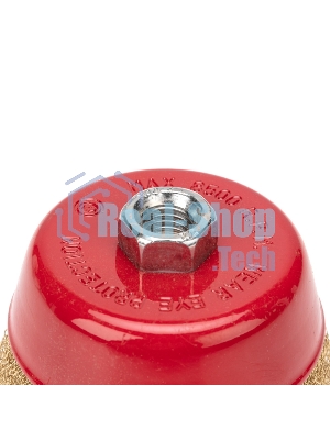 Щетка чашечная для УШМ Kranz латунированная проволока 100 мм М14