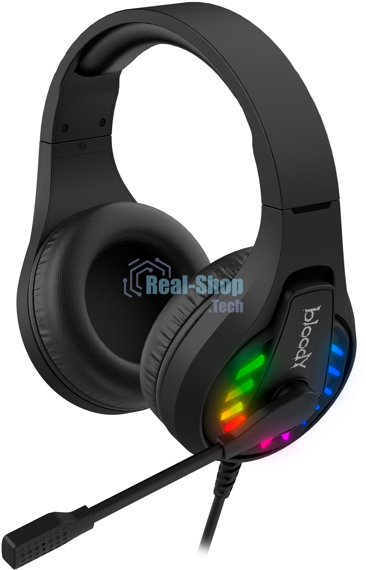 Гарнитура Bloody G230P чёрный, проводная, USB, подсветка
