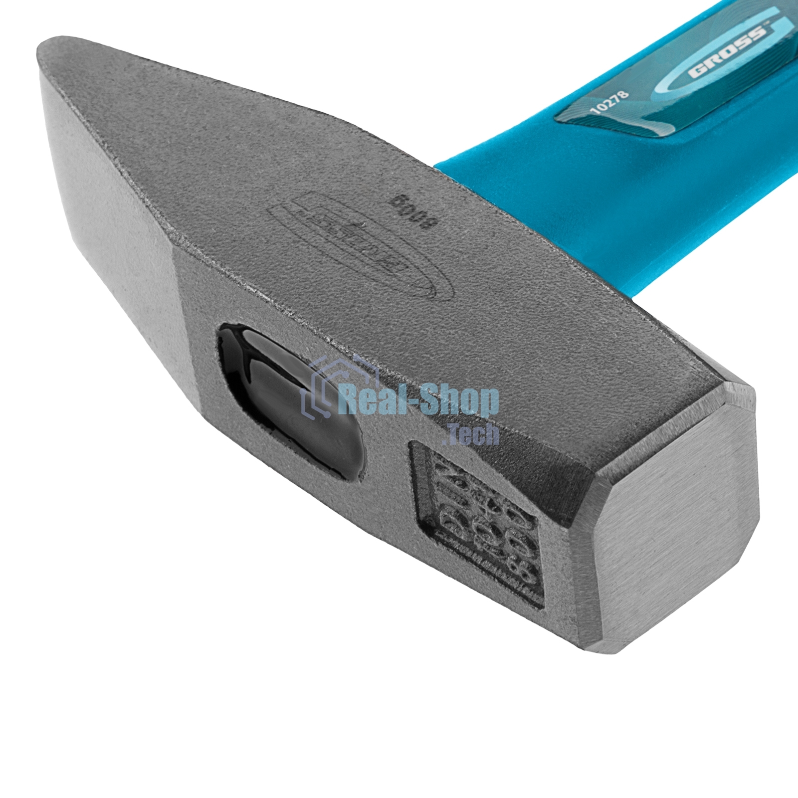 Молоток слесарный Gross 10278 800г, квадратный боек фибергласовая обрезиненная рукоятка