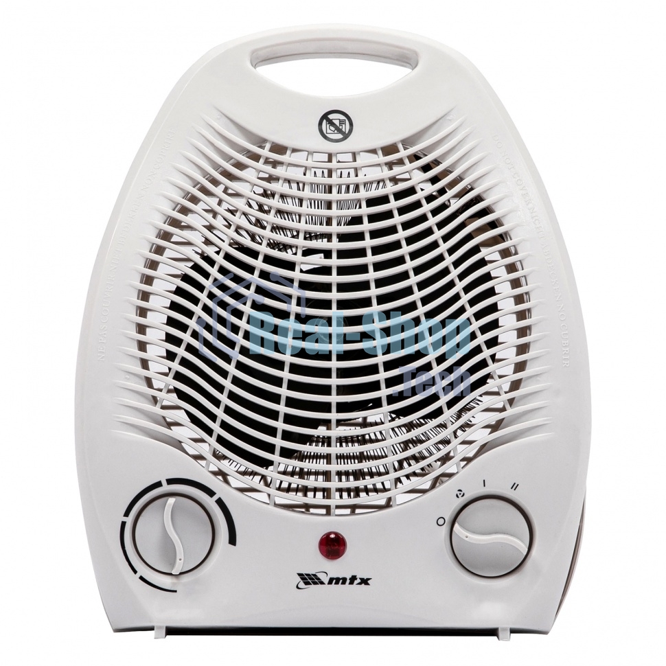 Тепловентилятор MTX FHS-2000, белый, 1000/2000 Вт, 25 м2, термостат