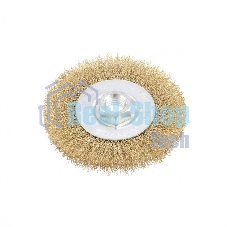 Щетка Matrix для УШМ, 100 мм, М14, плоская, латунированная витая проволока