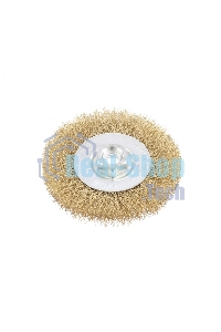 Щетка Matrix для УШМ, 100 мм, М14, плоская, латунированная витая проволока