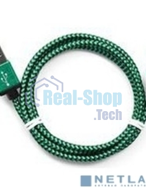 Кабель Gembird USB 2.0 Cablexpert AM/Lightning 8P, 1м, нейлоновая оплетка, алюминиевые разъемы, зеленый, пакет
