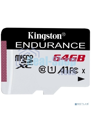 Флеш карта microSD 64Gb Kingston microSDНC Class 10 A1 UHS-I Endurance 95R/30W Card Only