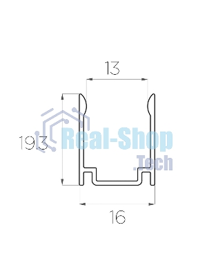 Профиль алюминиевый анодированный для гибкого неона Neon-night 16х16мм, 2м
