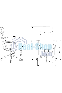 Кресло руководителя Бюрократ VEGA коричневый, кожа, крестов. алюминий