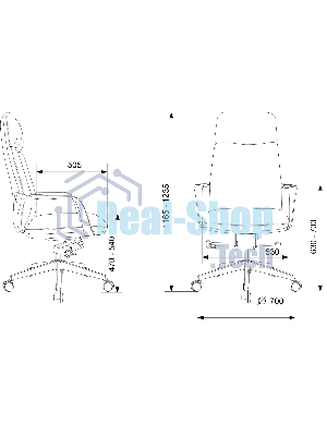 Кресло Бюрократ VEGA коричневый, кожа