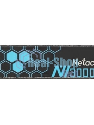 Накопитель SSD Netac NV3000, 500Gb, PCIe 3.0 x4, M.2 2280, NVMe, R/W 3000/2100, с радиатором