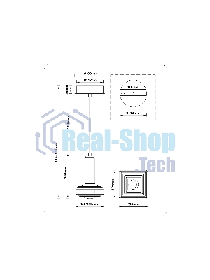 Подвесной светодиодный светильник Ambrella light LH31001 BS/TI латунь/янтарь 10W 3000K 150*150*240