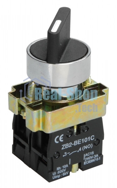 Переключатель LAY5-BD25 на 2 полож. черный I-O станд. ручка IEK BSW60-BD-2-K02