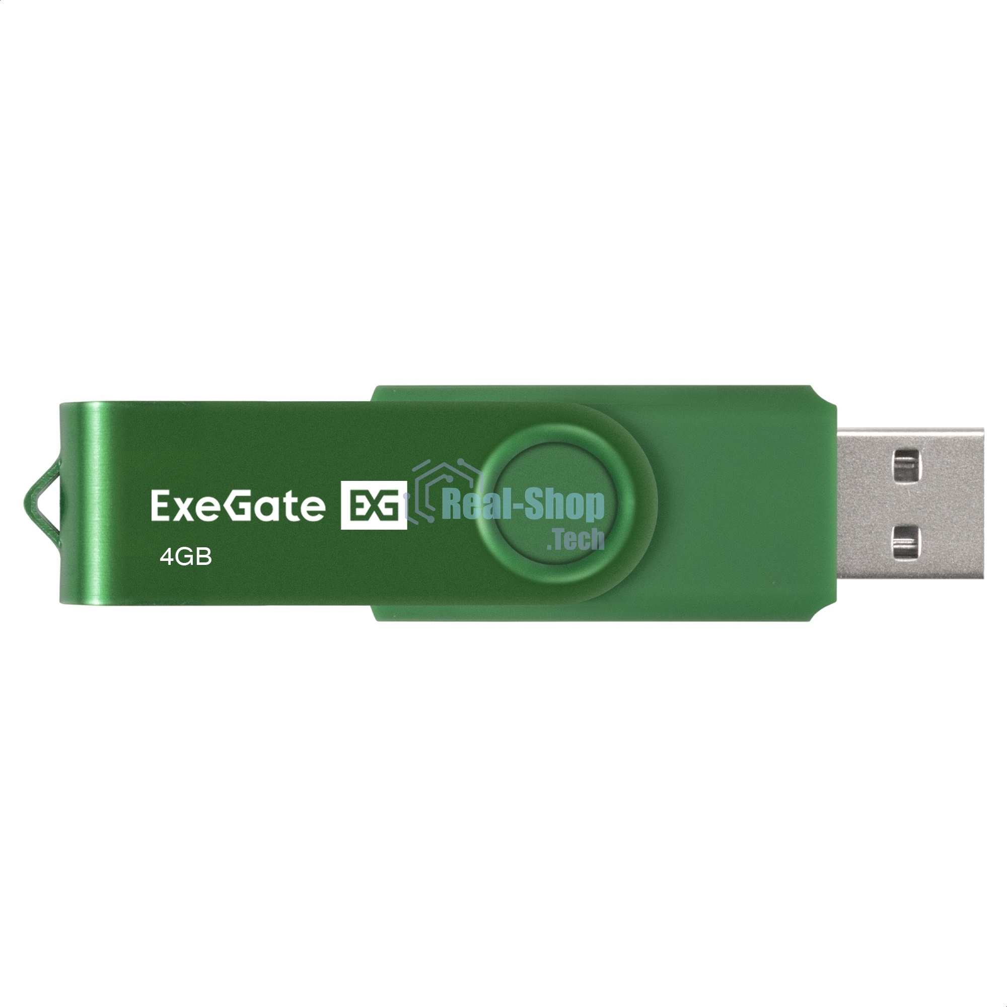 Exegate EX302031RUS USB-флеш накопитель ExeGate Jet 4GB зеленый (USB2.0, 480Mbps, пластик/металл)