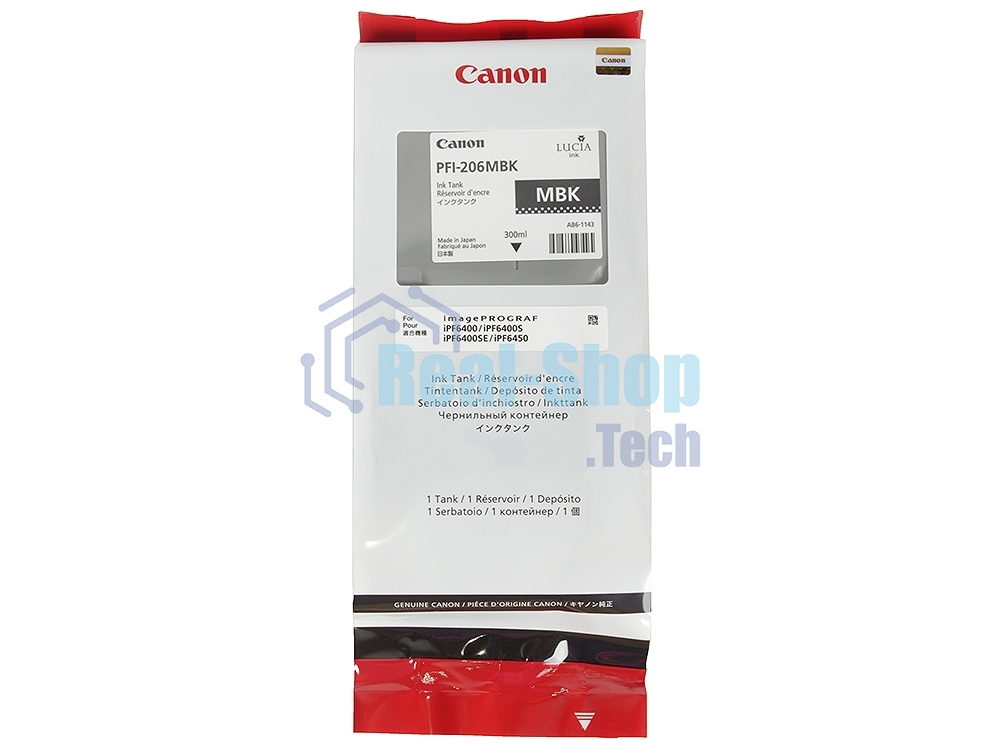 Картридж струйный PFI-206MBk (5302B001), для Canon iPF6400/6450, Черный Матовый, 300ml