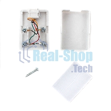 Розетка телефонная TA-101 RJ-11 (6P4C) внешняя 1 порт, белая