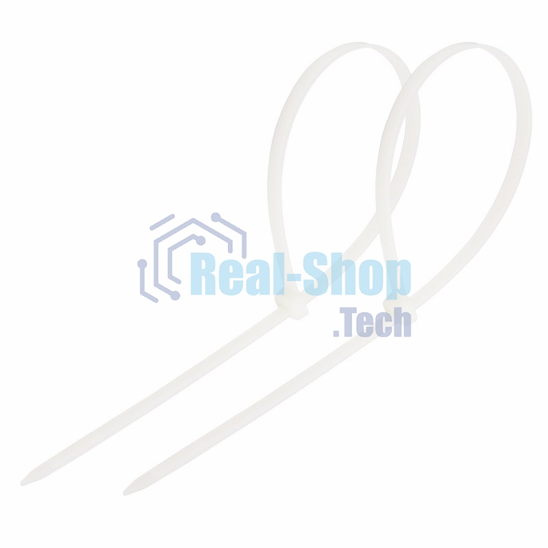 Хомут-стяжкa нeйлонoвая Rexant 250x3,6 мм, белая, упаковка 25 шт.