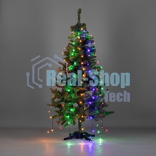 Елочная гирлянда с кольцом Neon-night, 7 нитей по 1,8 метра, цвет диодов мультиколор, не соединяется