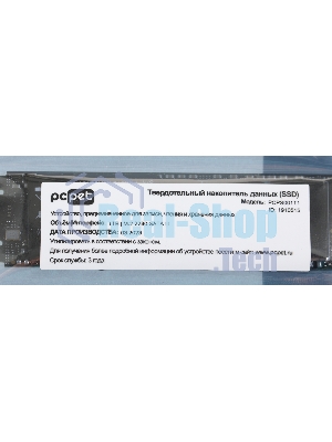 Накопитель SSD PC PET PCPS001T1, 1Tb, SATA, M.2 2280, R/W 500/450