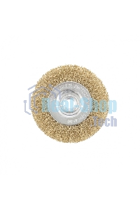 Щетка Matrix для УШМ, 100 мм, М14, плоская, латунированная витая проволока