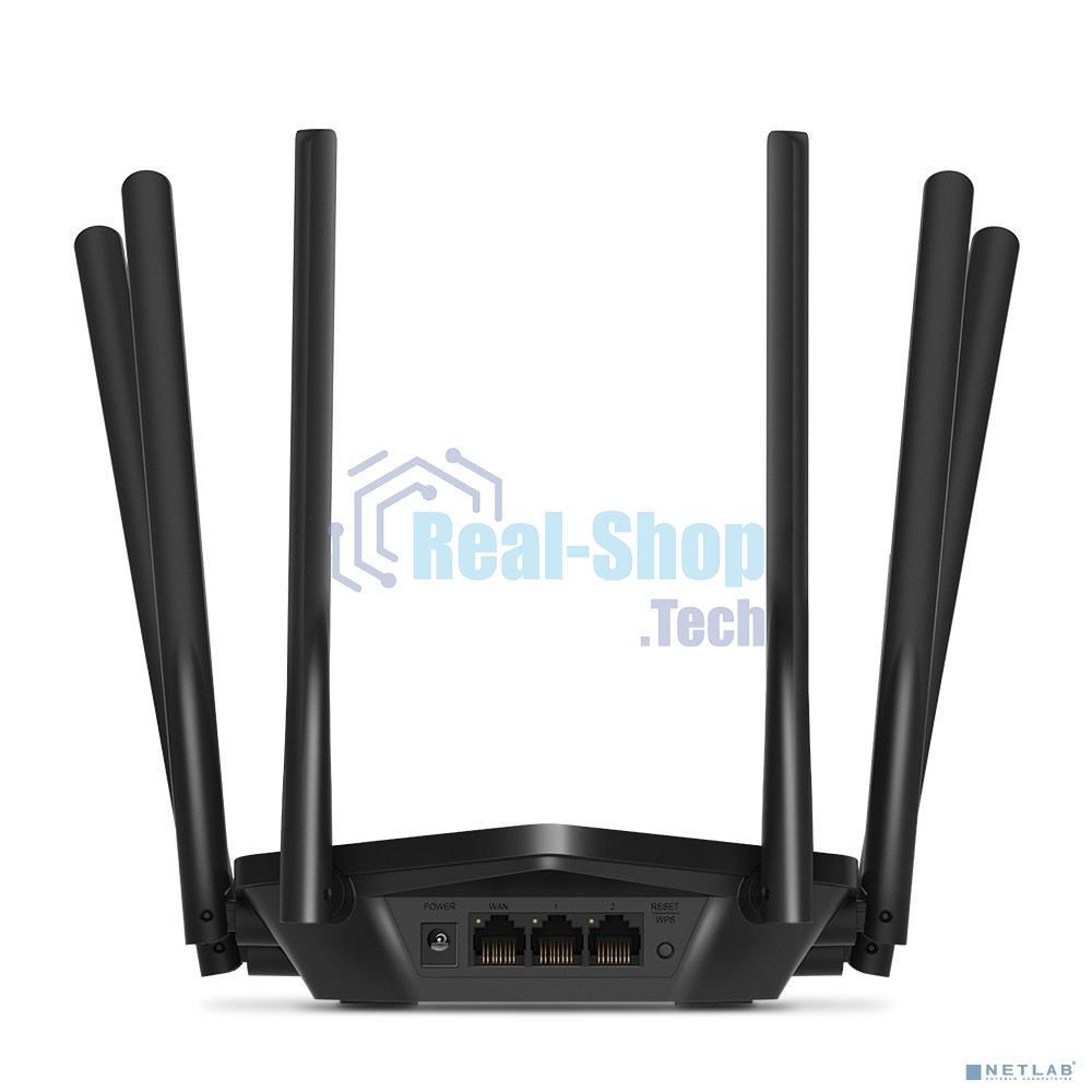 Роутер Mercusys AC1900 Wireless AC Gigabit Router, 600 Mbps at 2.4 GHz + 1300 Mbps at 5 GHz, 6×5dBi Fixed External Antennas with Beamforming, 2× G LAN Ports, 1× G WAN Port, Access Point Mode, 3X3 MU-MIMO, Parental Controls, Guest Network, Smart Connect