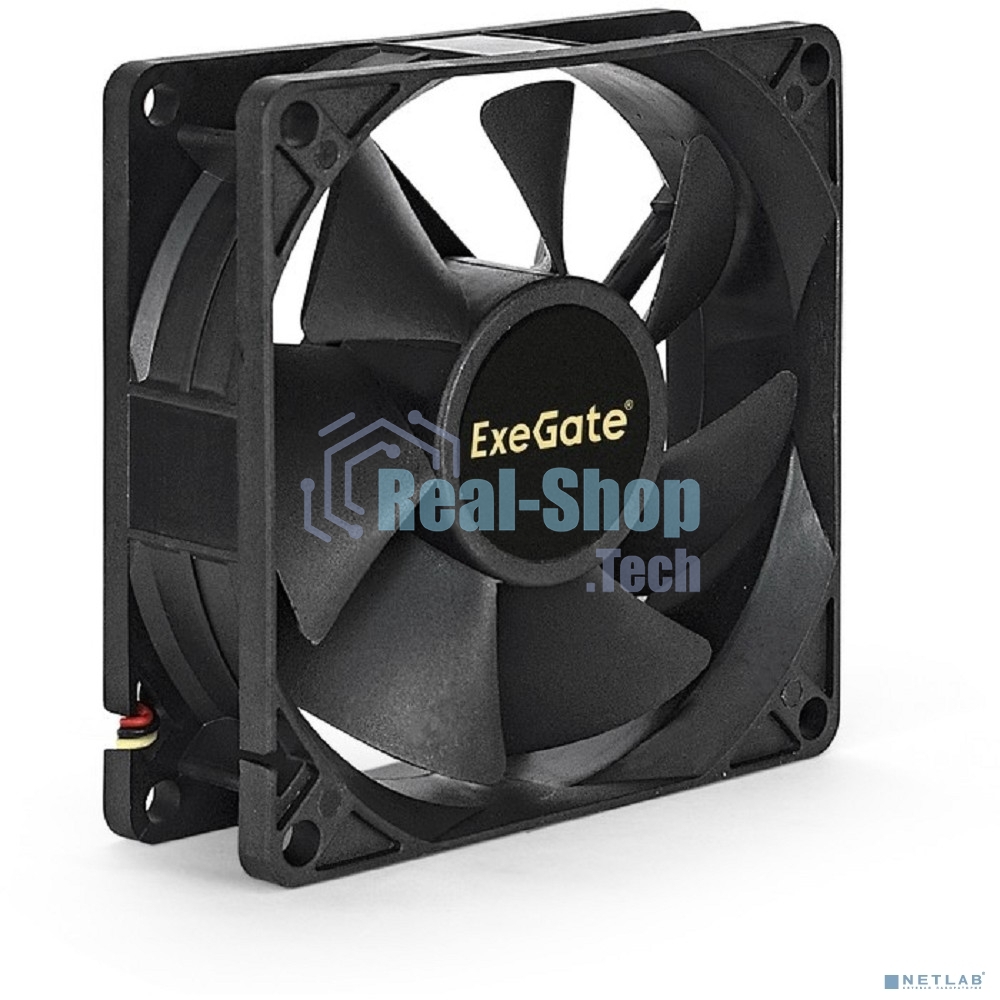 Вентилятор для корпуса ExeGate ExtraSilent ES08025H3P черный, 80 мм, 2000 об/мин, 19 дБ, 3 pin
