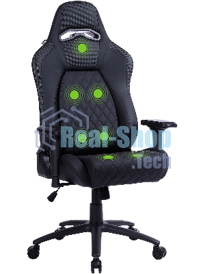 Кресло Cactus CS-CHR-130-M черный, экокожа, подголовник