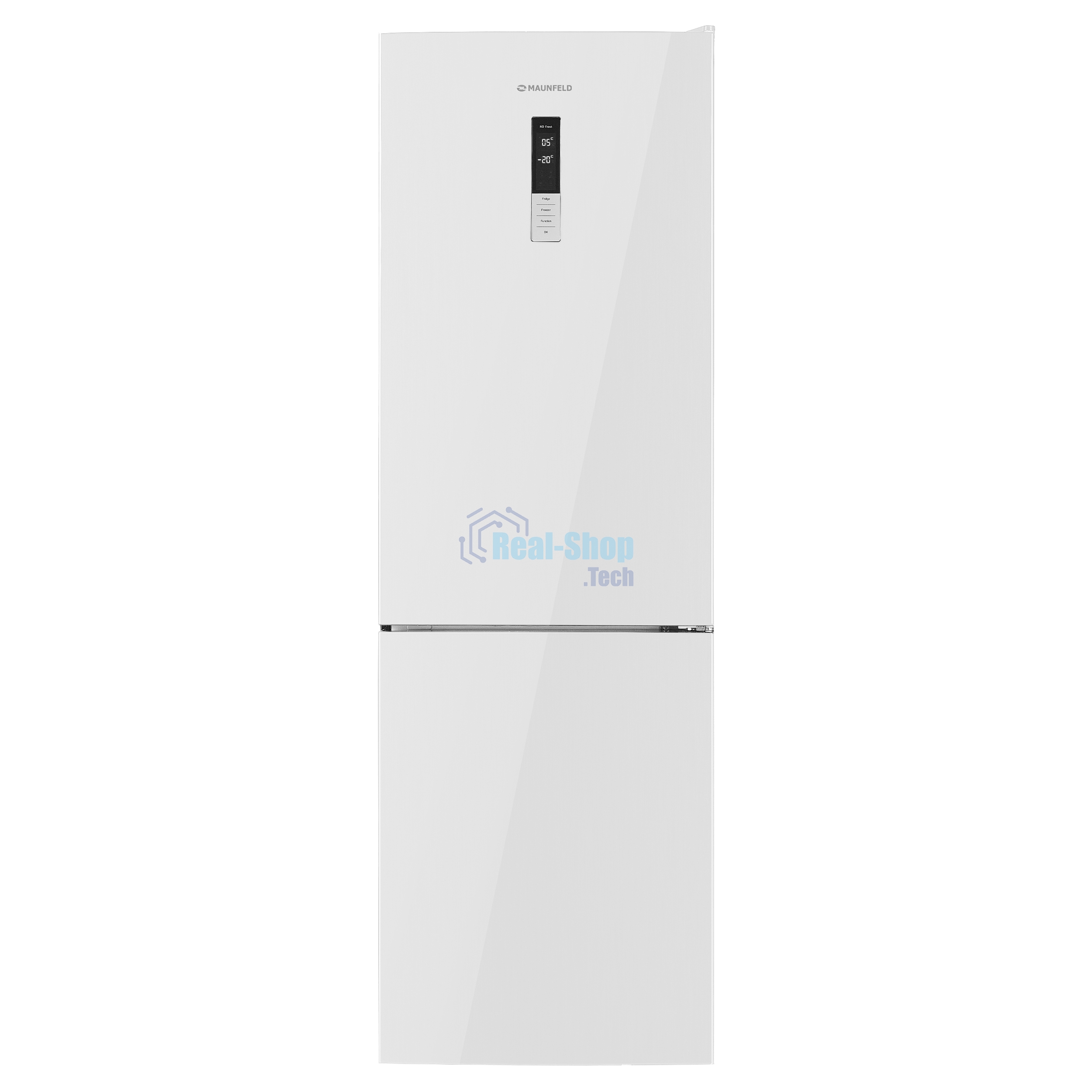 Холодильник Maunfeld MFF185NFW10 белый двухкамерный инвертор 240/100л морозилка снизу, No Frost