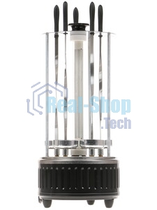 Электрошашлычница Centek CT-1461 -1000Вт, нагреватель из стали, Кнопка Вкл/выкл, вращ 12раз/мин