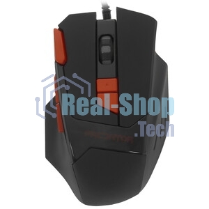 Мышь проводная Qumo Predator M80 черный, 3200 dpi, USB, кнопки - 8