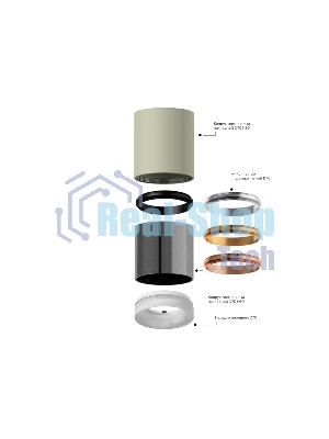 Корпус светильника C7422 SBK черный песок D70*H80mm MR16 GU5.3
