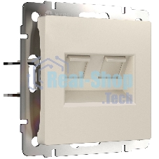 Розетка двойная Werkel Ethernet RJ-45 (айвори матовый) W1181162