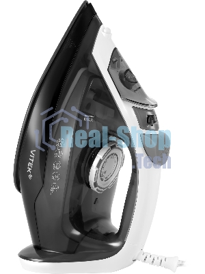 Утюг Vitek VT-IRN1210 черный/белый, 2000 Вт, 25 г/мин, 180 г/мин, 360 мл