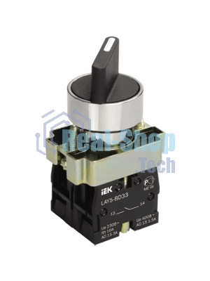 Переключатель LAY5-BD25 на 2 полож. черный I-O станд. ручка IEK BSW60-BD-2-K02