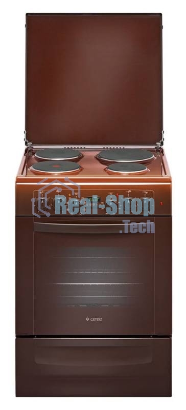 Плита электрическая Gefest 6140-03 0001 коричневый, конфорок 4 электрических, духовка 55 л, 60 см x 85 см x 60 см