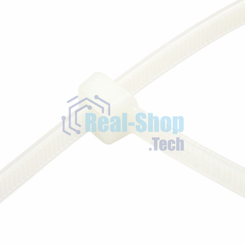 Хомут-стяжкa нeйлонoвая Rexant 250x3,6 мм, белая, упаковка 25 шт.