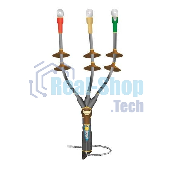 Муфта кабельная концевая наружной установки 10кВ КНТпН 3х(70-120мм) с болтовыми наконечниками Нева-Транс Комплект 22020121